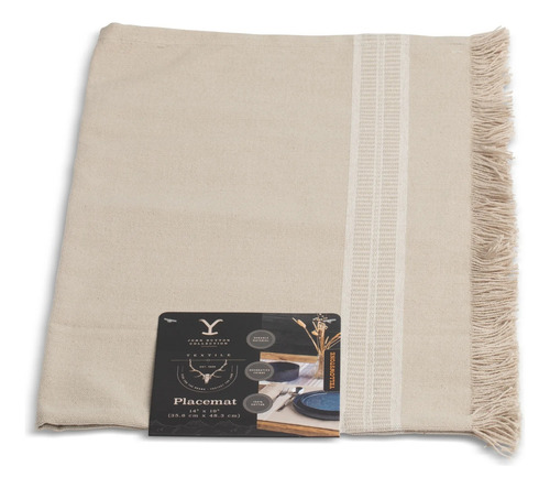 Set De 4 Manteles Individuales Rectangulares Yellowstone Beige John