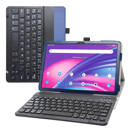 Funda Con Teclado Marca Bige / Tcl Tab 10 10.1  / Blue