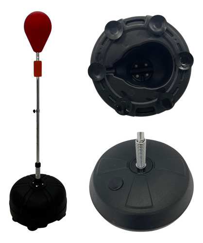 Saco De Boxe Pancada Fixação Ventosa Com Altura Ajustável Cor Vermelho