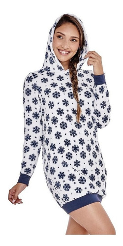 Cálida Pijama Afelpada Larga De Dos Piezas, Ilusión 3403