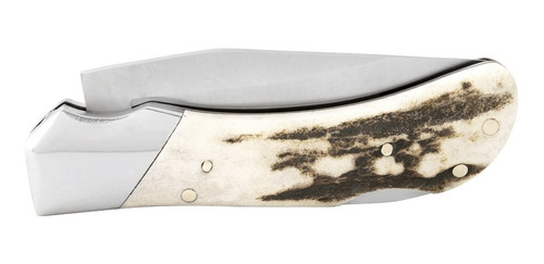 Navaja Miguel Nieto Modelo Smart, Con Mango Asta De Ciervo Color Beige Con Café