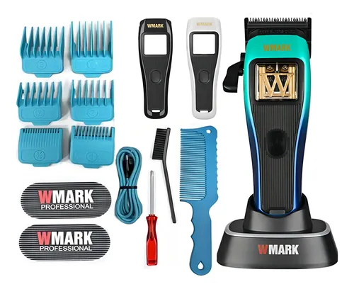 Maquina De Corte Cabelo Wmark Ng X1 Azul Profissional