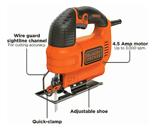 Black + Decker Bdejs300c Jig Saw, 4.5-amp