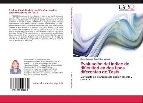 Libro: Evaluación Del Índice De Dificultad En Dos Tipos De Y