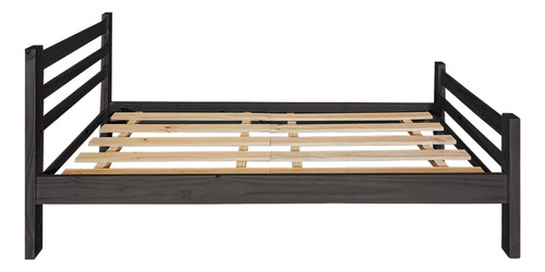 Cama Simple Dormitorio 1 Plaza 80 X 190 Cm Color Negro
