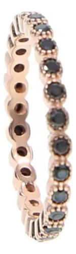 Anillo Sinfin De Acero Quirúrgico Y Circonias Sin Color Especificado Talla 5 Ar