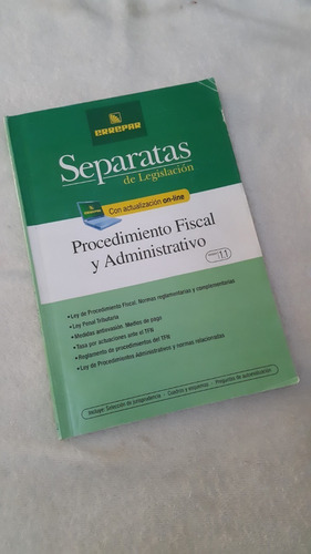 Libro Separatas De Legislacion Procedimiento Fiscal Y Adm. 