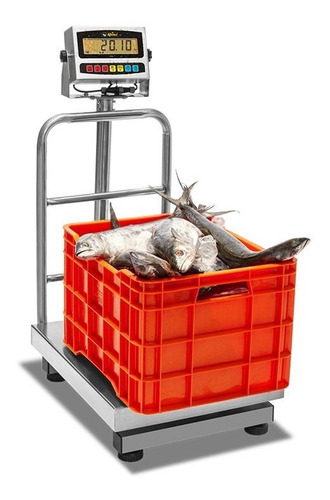 Báscula comercial digital Rhino BAPAG-200 200kg con mástil 127V 50 cm x 40 cm