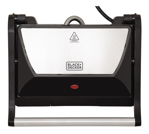 Grill Elétrico 750w Com Prensa E Alça Inox Black+decker G800