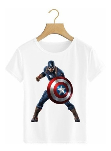 Playera Personaje Heroe Avengers Capitan America Escudo Naz