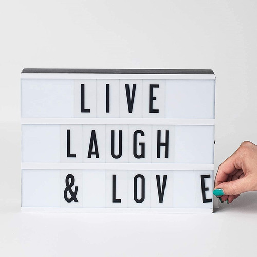 Imagen 8 de 10 de Cartel Luminoso Led Control Remoto Letras Emoji Lightbox Usb