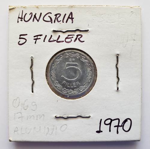 Moneda Hungría 5 Filler 1970 Xf+