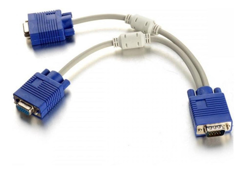 Imagen 1 de 1 de Cable Adaptador Splitter Vga Macho A 2 Hembra Duplica Imagen
