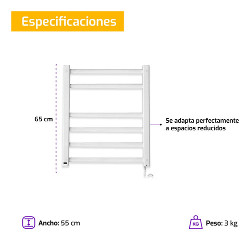 Toallero Calefactor Eléctrico Ecosol 175w Matheus