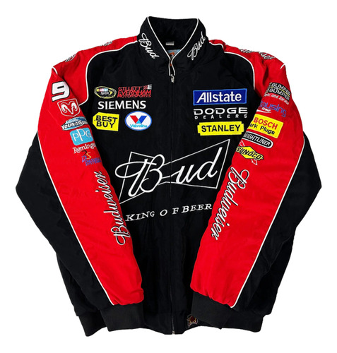 Campera F1 Racing Budweiser - Estilo Unisex Y Deportivo