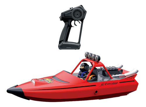 Barco Rc Barco De Carreras Batería Única Roja
