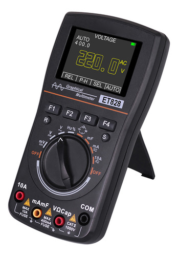Osciloscopio Multímetro Digital Hd Et828 2 En 1, 1 Mhz, 2.4