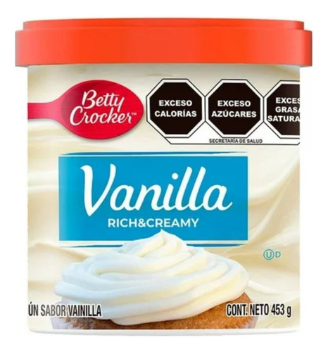 Betún Betty Crocker Rich & Creamy Sabor Vainilla 453 G