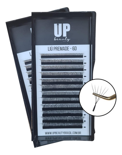 Cílios Up Beauty Fio 6d 0.05 Mix Volume Egipcio Russo Comprimento 7.14 Mm