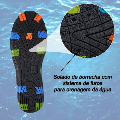 Tênis Hibrido Neoprene Emborrachado Ski Mergulho Água Pesca