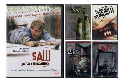 Saw El Juego Del Miedo 1 2 3 4 Y 5 Tobin Bell Película Dvd (Usado)