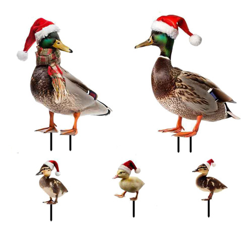 5 Piezas Estatuas De De Navidad Estacas De Jardín