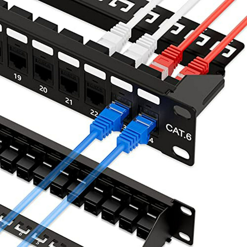 Iwilllink 24 Puertos Rj45 A Través De Acoplador 1u Cat6 Patc