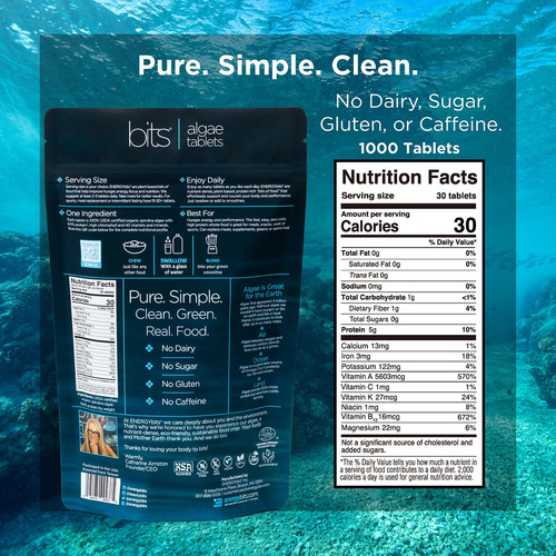 Comprimidos De Espirulina Energybits Organic 1000 Comprimido