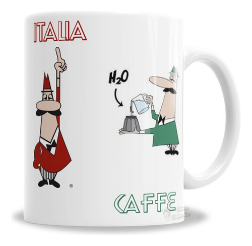 Taza De Cerámica Diseño Café Bialetti Italia - En Caja