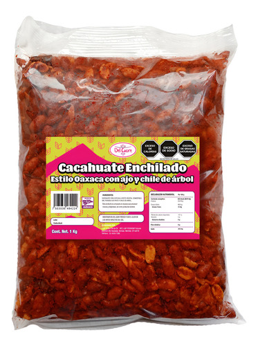 Cacahuates Enchilados Con Ajo Y Chile De Ajo Del Cuore 1kg
