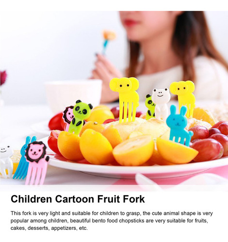 50 Peças De Garfo De Frutas Home Cartoon, Lindo Conjunto De