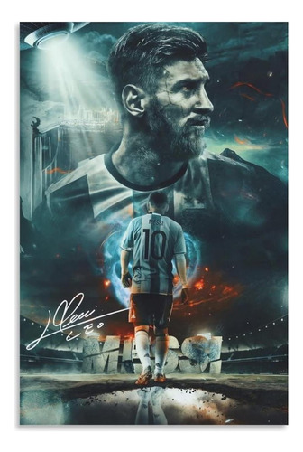 Póster De Lionel Messi 1 Para Pared, Diseño De Lienzo Impres