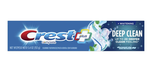 Crest Complete Plus White Effervescent Mint Deep Clean 153 G