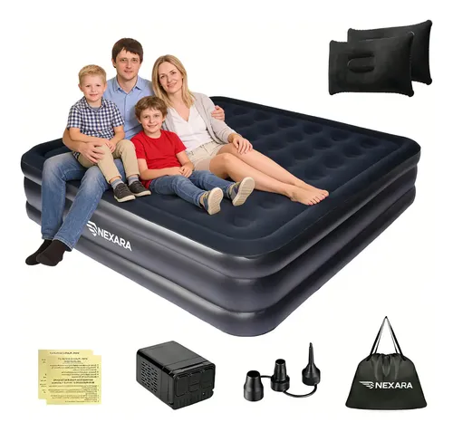 Colchão Inflável Casal Automático Com Bomba,200x150x38cm Preto
