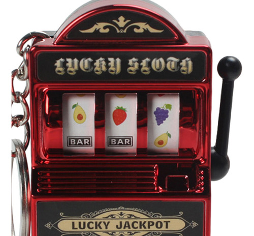 Mini Máquina De Jogos De Frutas Chaveiro Presente Vermelho