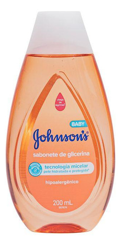 Sabonete Líquido De Glicerina Hipoalergênico 200ml Johnson's Baby