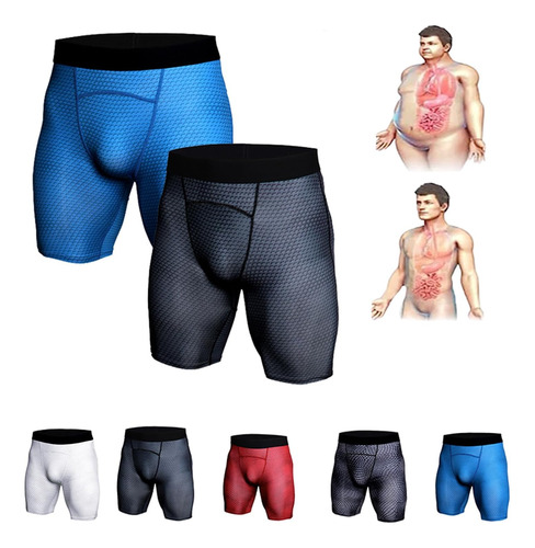 Shorts Ajustados Deportivos Energy Field For Hombre 5 Pcs