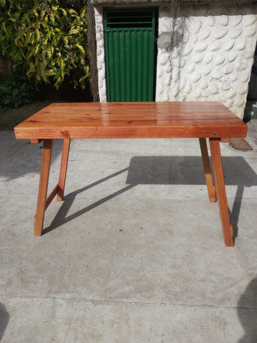 Mesa Plegable 110 X 65 Cm Tapa Macisa Marrón