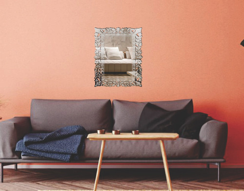 Imagem 4 de 10 de Quadro Espelho Veneziano Decorativo Sala 80x100 - 38.125 P