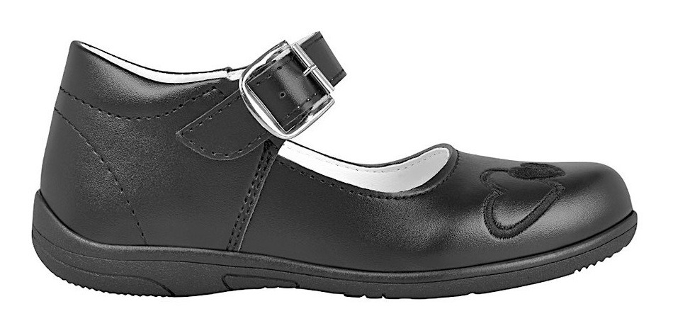 Zapatos Escolares Para Niña Stylo 6100 Simipiel Negro | Mercado Libre