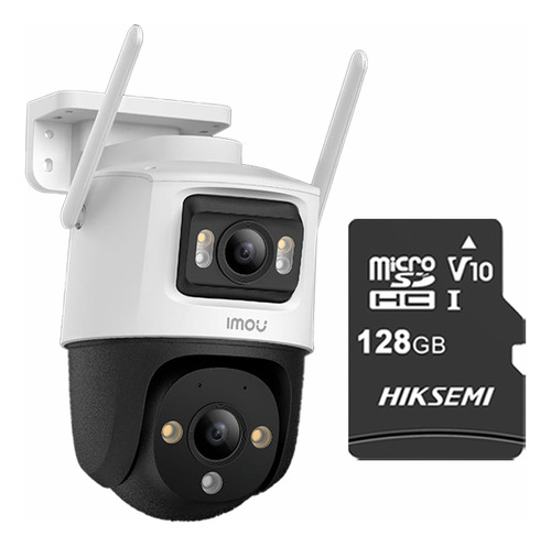 Imou Cámara De Seguridad Cruiser 6mp Ipc-s7xn-6m0wed-plus-128 Con Microsd 128gb Doble Lente Fullcolor Imou Sense Alta Definición Audio Doble Vía Detección De Humanos 6m0wed Protección Exterior Ip66