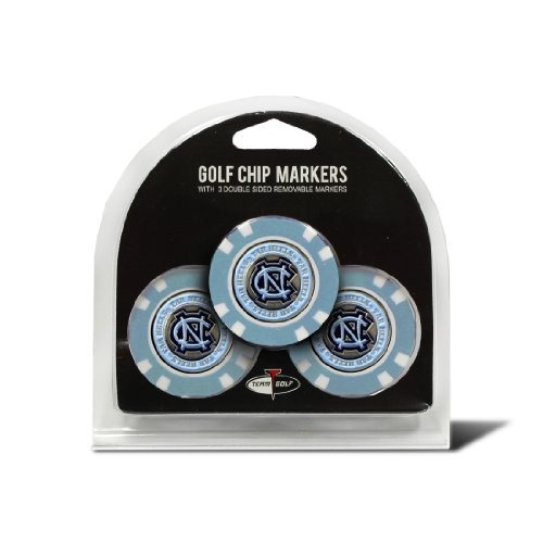 Ncaa Carolina Del Norte Tar Heels 3 Pack Golf Chip Ball Mark