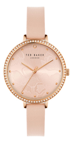 Reloj De Cuero Vegano Para Mujer De Ted Baker Rosa Moderno