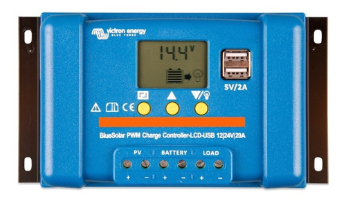 Regulador De Carga Pwm Panel Solar  12v 24v 20a Usb Victron 