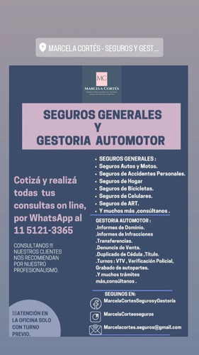 Imagen 2 de 2 de Marcela Cortés -gestoria Automotor Y Seguros Generales
