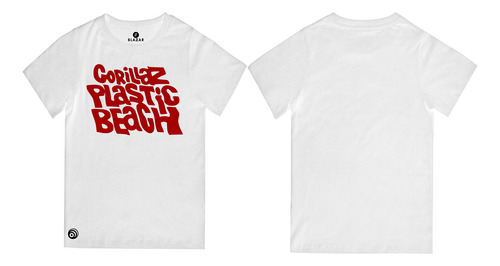 Polera Blanco Algodón Gorillaz