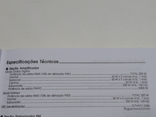 Caixa Surround Panasonic Sc-ht520lb-s Sb-fs520 60w 4 Ohms