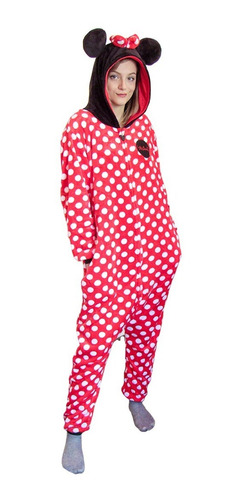 Pijama Macacão Pelúcia Mickey/ Minnie Kigurumi - Disney 