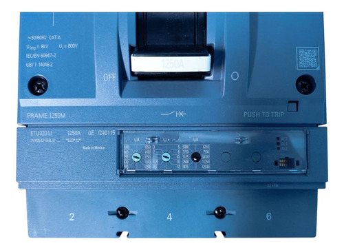 Disjuntor 3p 1250a 85ka 690v 3va2 3va2612-5hl32-0aa0 Siemens