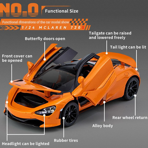 Visiney Mclaren P1 In Color Box, Alloy Supercar Model,